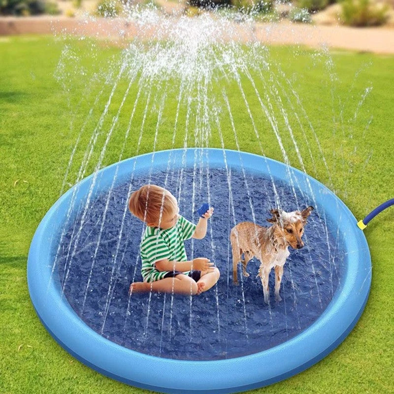 Inflatable Pet Sprinkler Cooling Play Pool