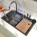 Stainless Steel Kitchen Waterfall Touch Sink