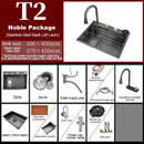 Stainless Steel Kitchen Waterfall Touch Sink