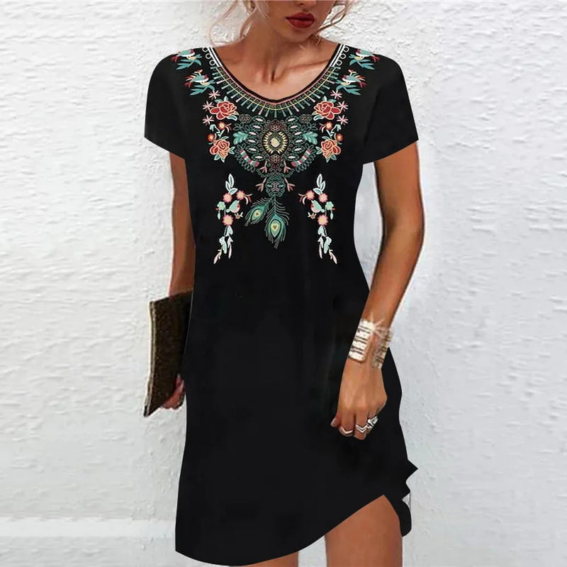 Women's Vintage Elegant Ethnic Casual Dress