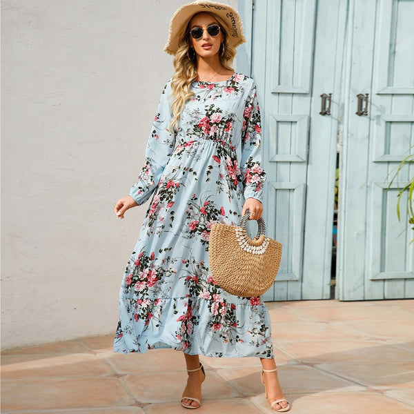 Spring Summer Women Maxi Casual Dress