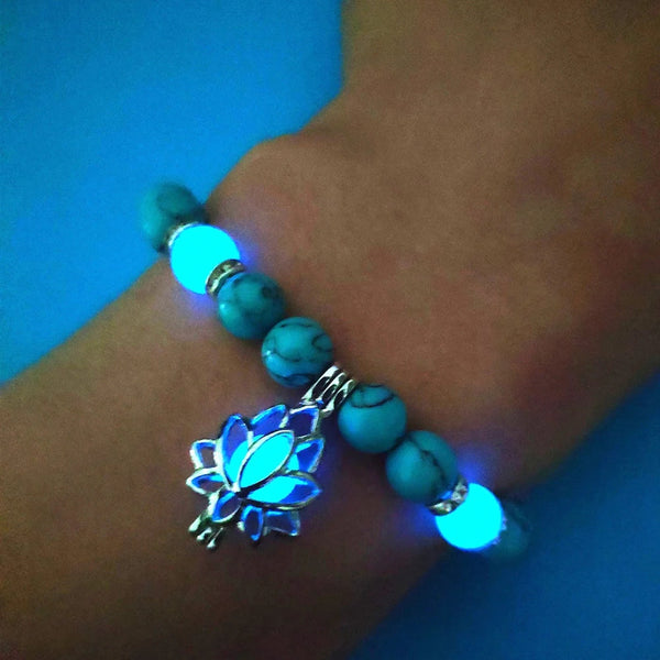 Natural Yoga Healing Stone Glow Bracelet