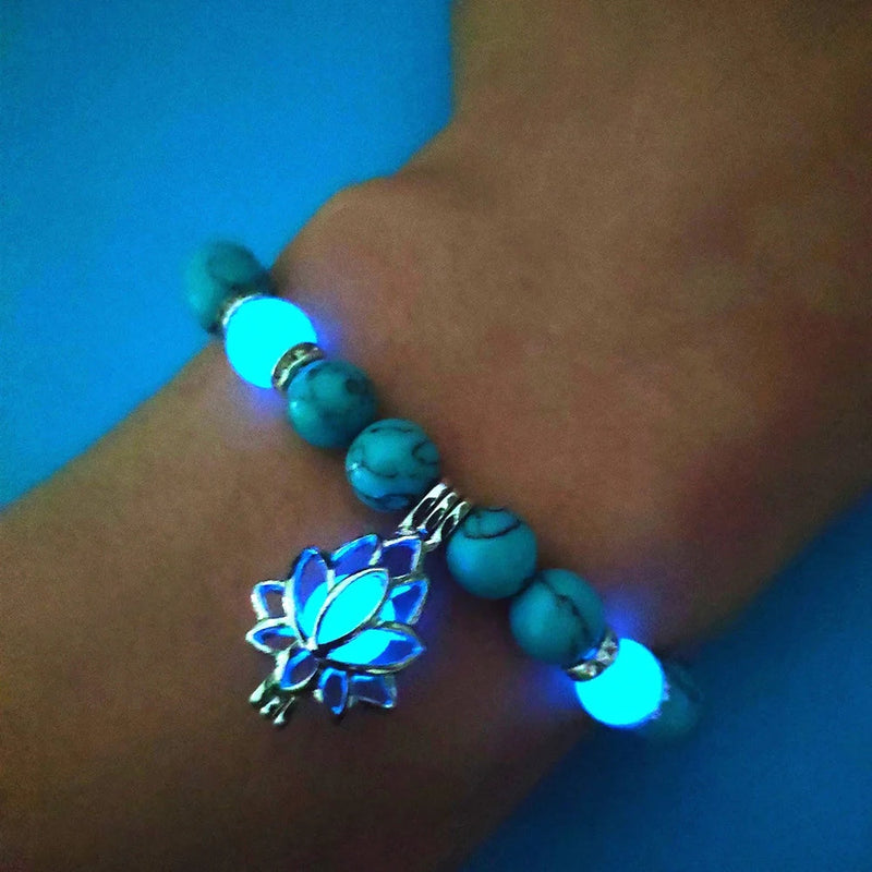 Natural Yoga Healing Stone Glow Bracelet