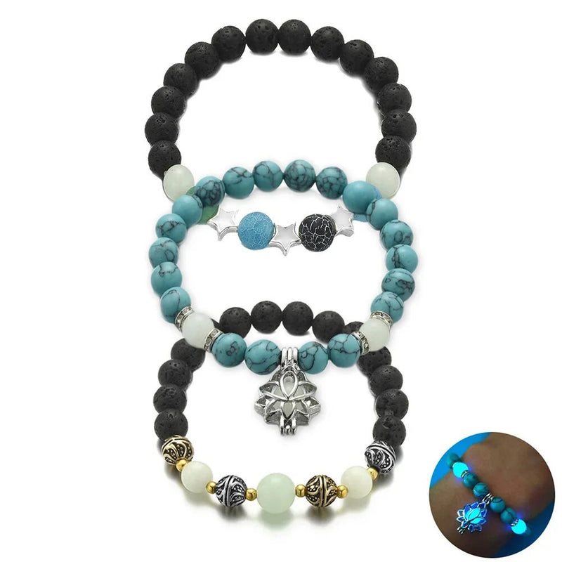 Natural Yoga Healing Stone Glow Bracelet