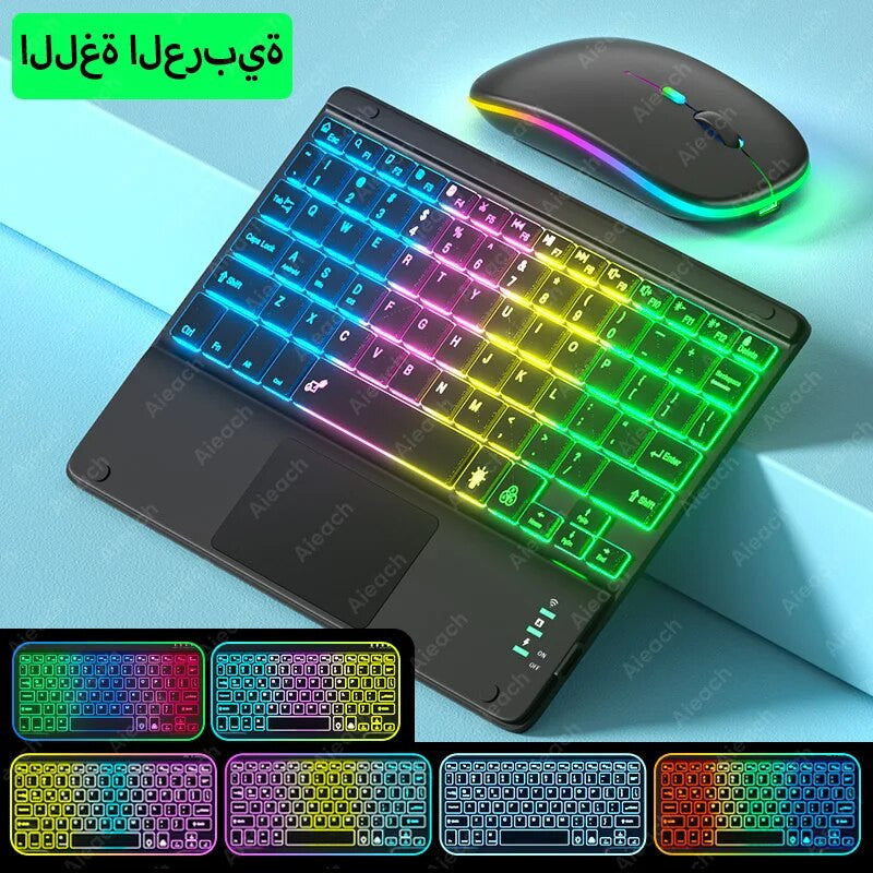 Rechargeable Wireless Bluetooth Keyboard with Touchpad