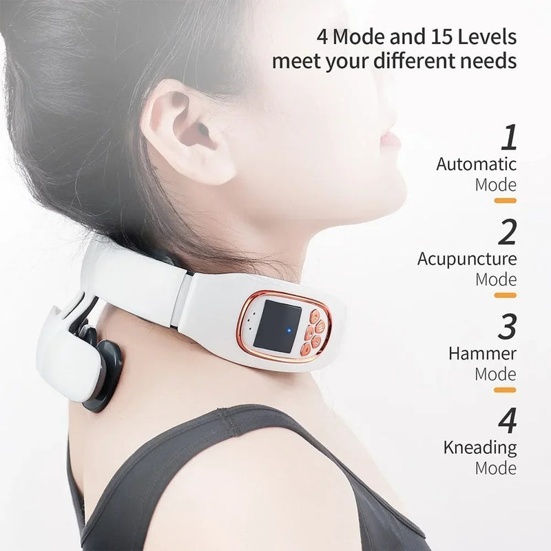 6 Heads Smart Electric Neck Back Pulse Massager