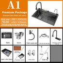 Stainless Steel Kitchen Waterfall Touch Sink