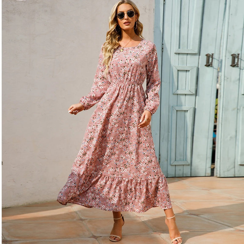 Spring Summer Women Maxi Casual Dress