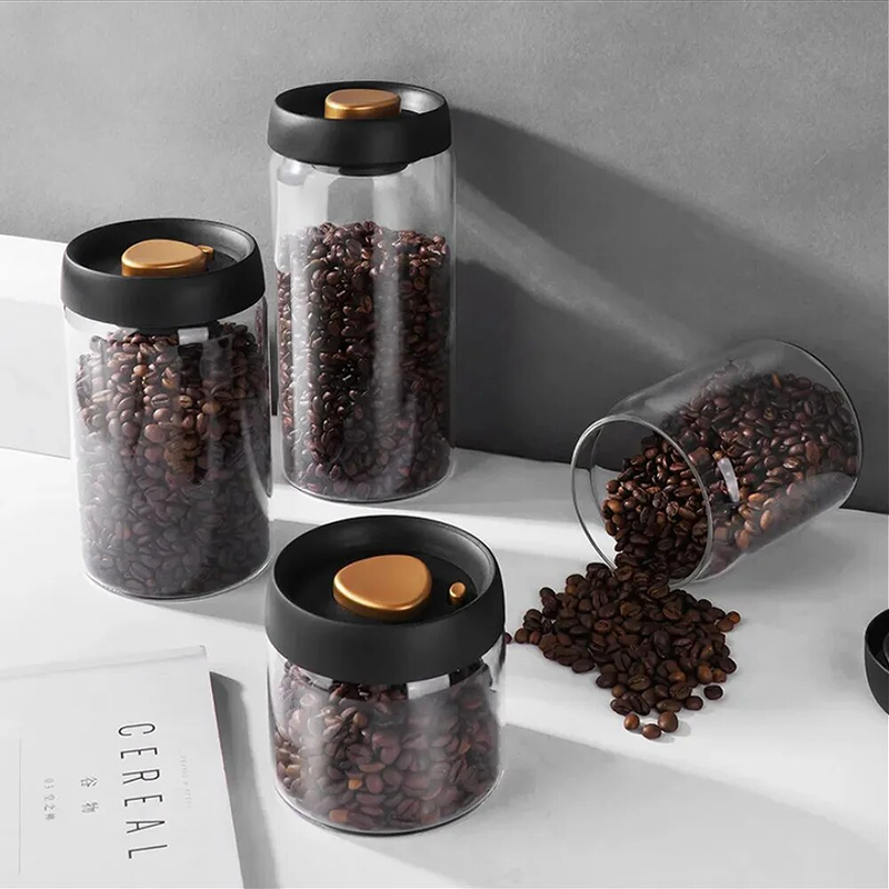 Coffee Beans Vacuum Sealed Glass Storage Tank