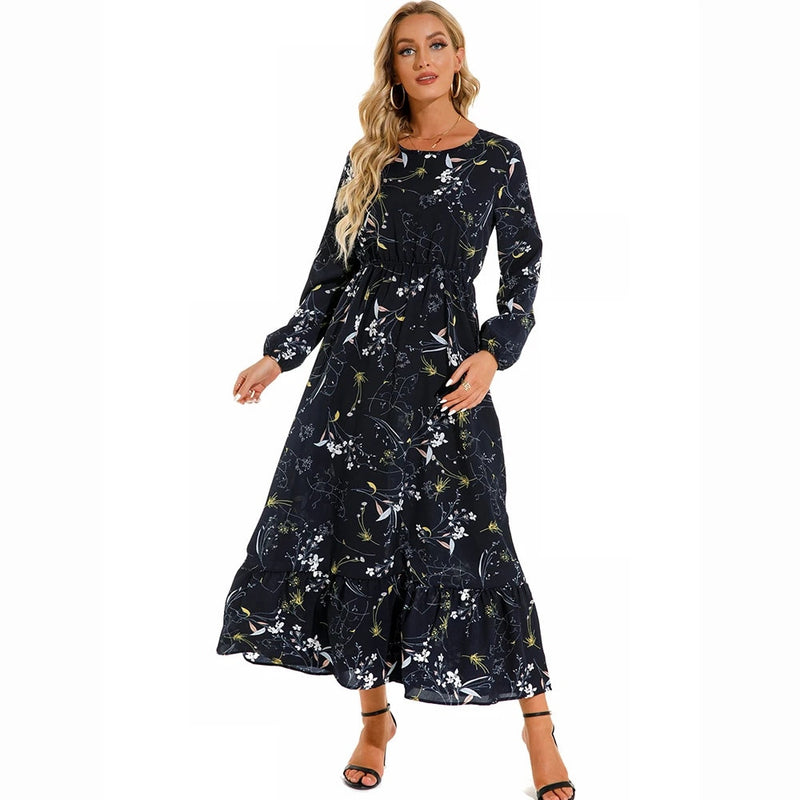 Spring Summer Women Maxi Casual Dress