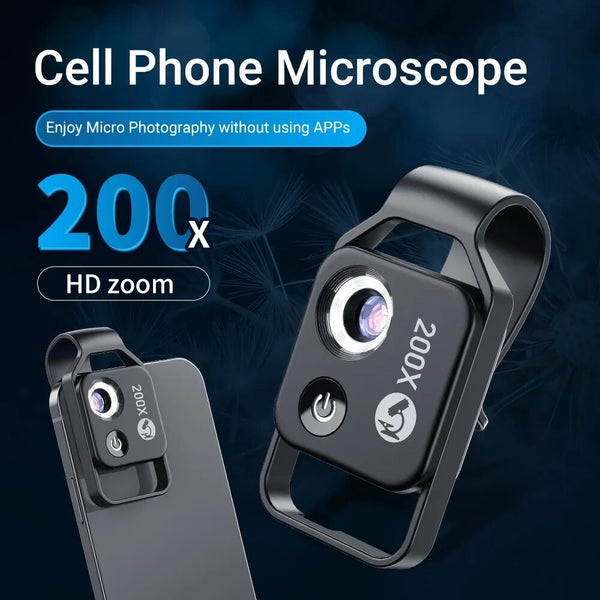 Digital 200X Microscope LED Mobile Lens