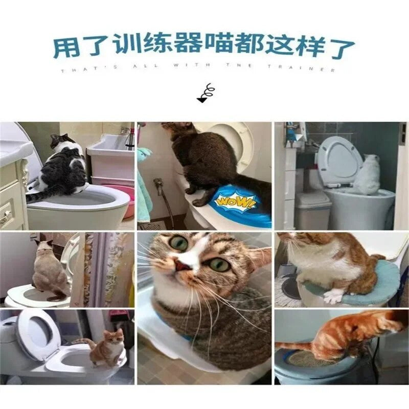 Plastic Reusable Cat Potty Toilet Training Kit