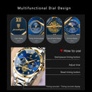 POEDAGAR Luxury Man Waterproof Wristwatch