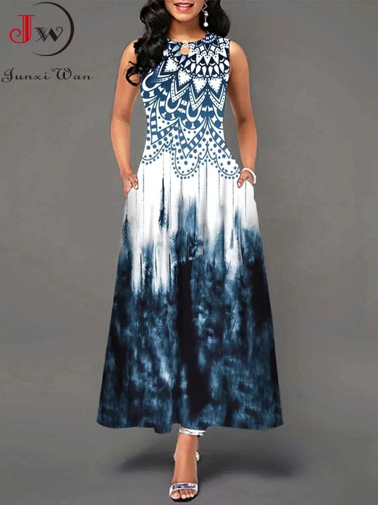 Summer Boho Women's Long Floral Dresses