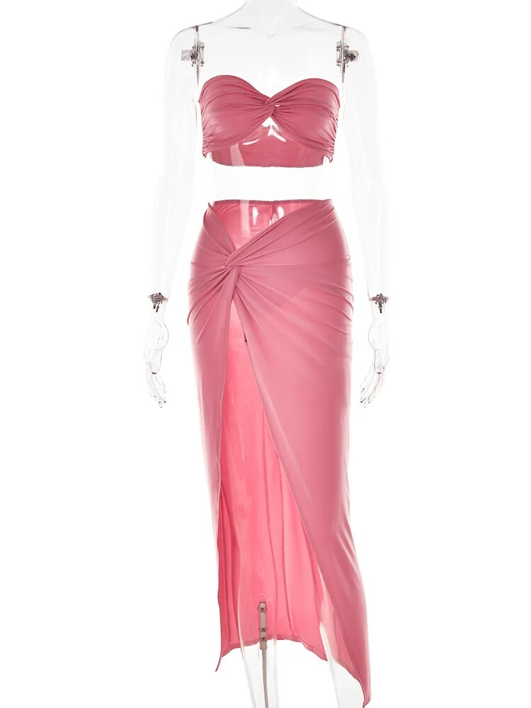 Women's Sexy Strapless Hollow Out Dress
