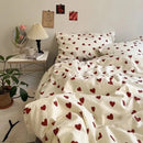 Korean Style Queen Size Twin Bedding Sheet  With Pillowcase