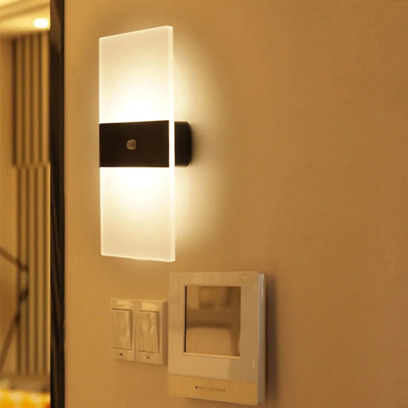 USB Recharge Touch Motion Sensor Wall Lamp