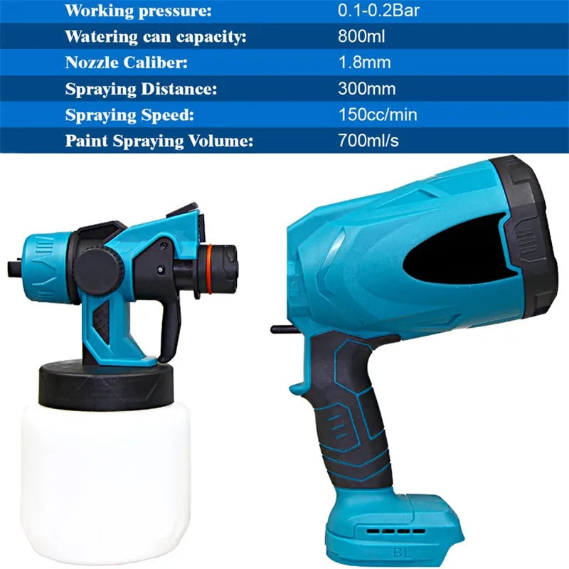 800ML High Power Cordless Electric Spray Gun