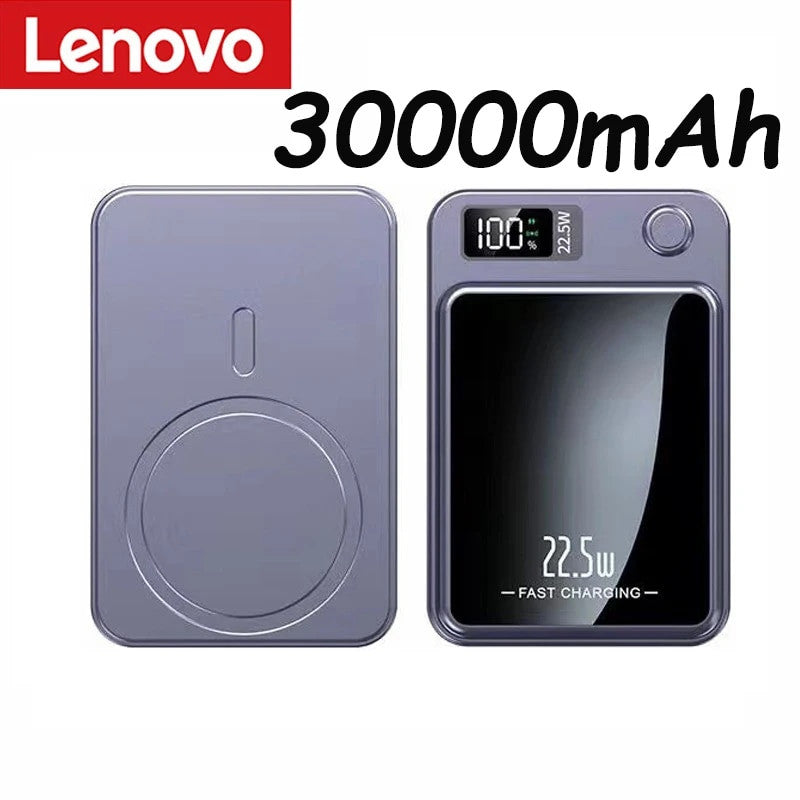 Portable Lenovo 30000mAh Fast Charge Power Bank