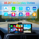10.26" 4K GPS Navigation Wireless Dash Cam Recorder