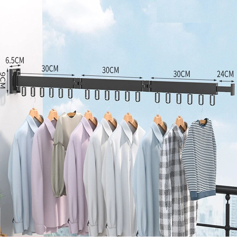 Wall Mount Retractable Cloth Drying Rack