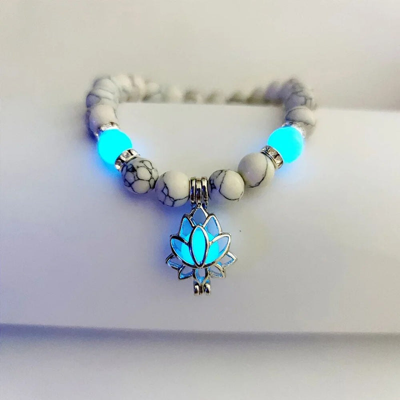 Natural Yoga Healing Stone Glow Bracelet