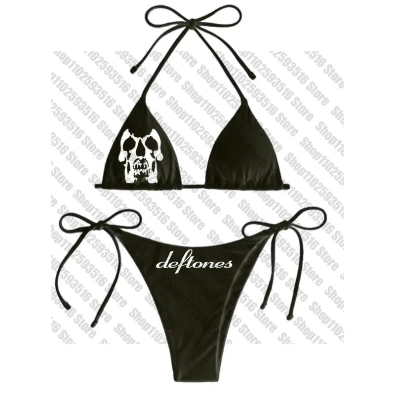 Sexy Women's Skeleton Y2k Graphic Swimwear