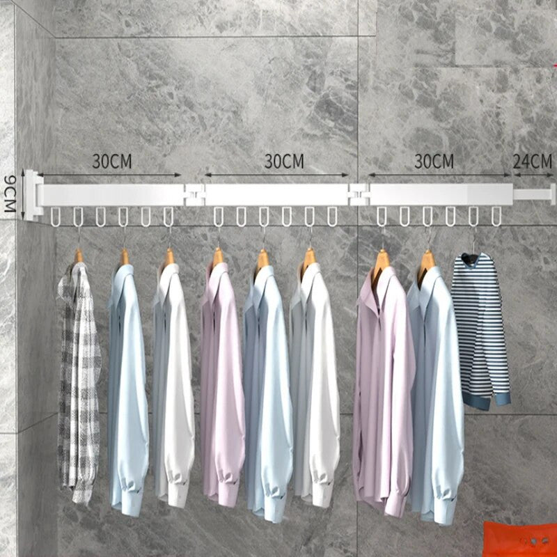 Wall Mount Retractable Cloth Drying Rack