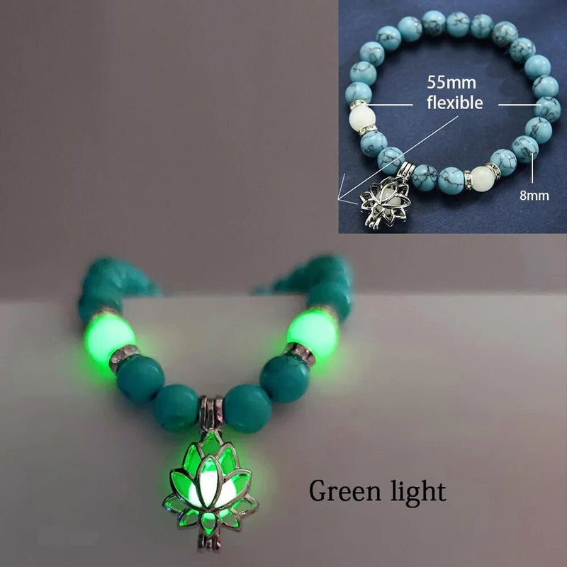 Natural Yoga Healing Stone Glow Bracelet