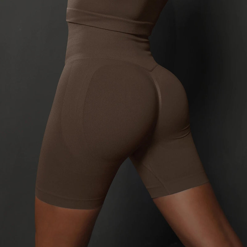 Seamless Women High Waist Yoga Shorts