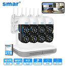 Smar 8CH HD H.265 2MP/4MP Wireless PTZ Camera System