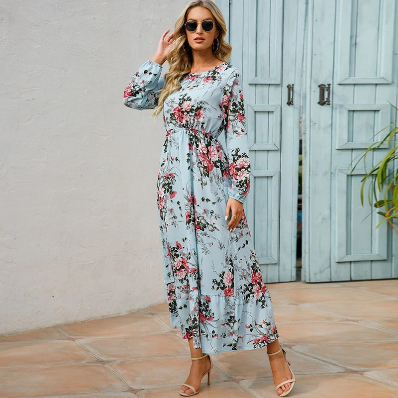 Spring Summer Women Maxi Casual Dress