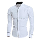 Men's Solid Color Casual Long Sleeve Shirt