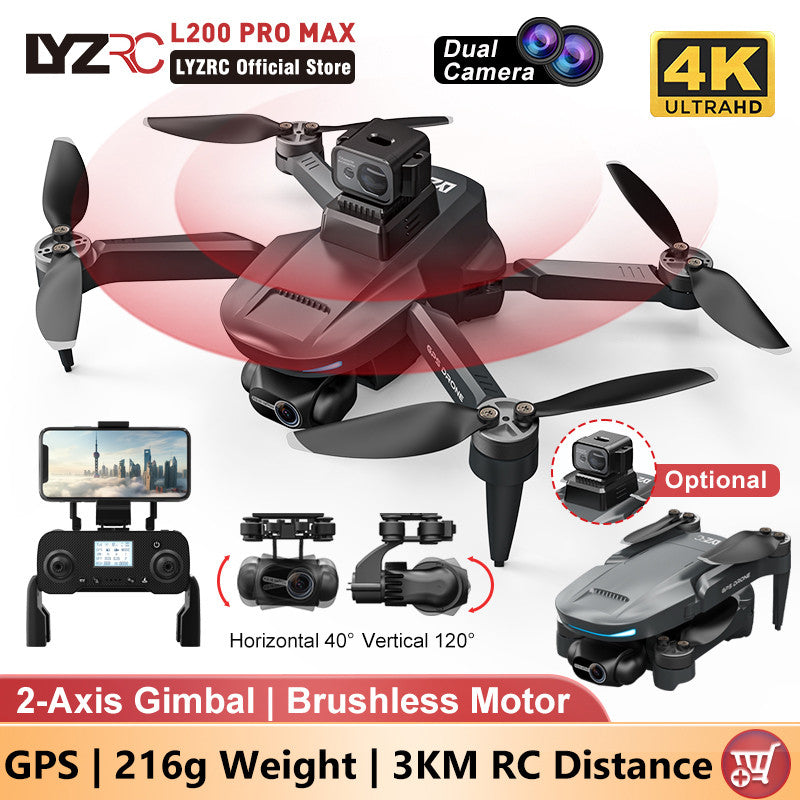 L200 Pro Max GPS Brushless Motor 4K HD Drone