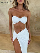 Women's Sexy Strapless Hollow Out Dress