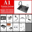 Stainless Steel Kitchen Waterfall Touch Sink