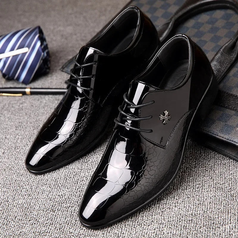 Italian Luxury Patent Leather Oxford Shoes