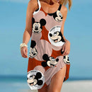 Women's Disney Print Skinny Beach Dresses
