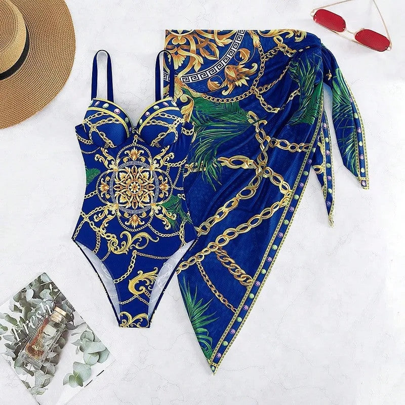 Women's Two Piece Push Up Floral Bikini Set