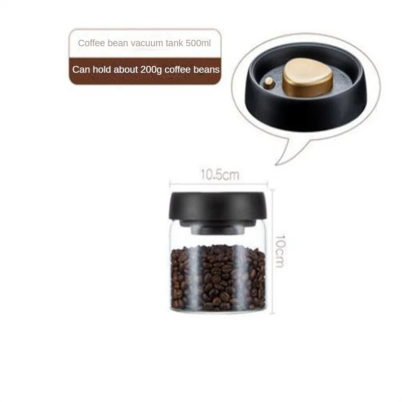 Coffee Beans Vacuum Sealed Glass Storage Tank