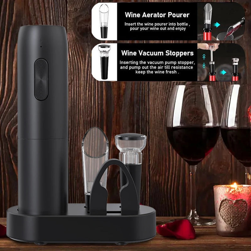 Electric Wine Bottle Automatic Corkscrew Opener