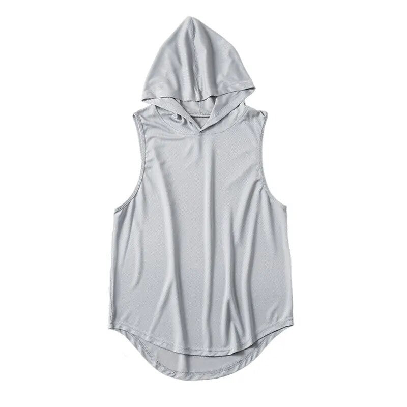 Men's  Fitness Loose Hooded Tank