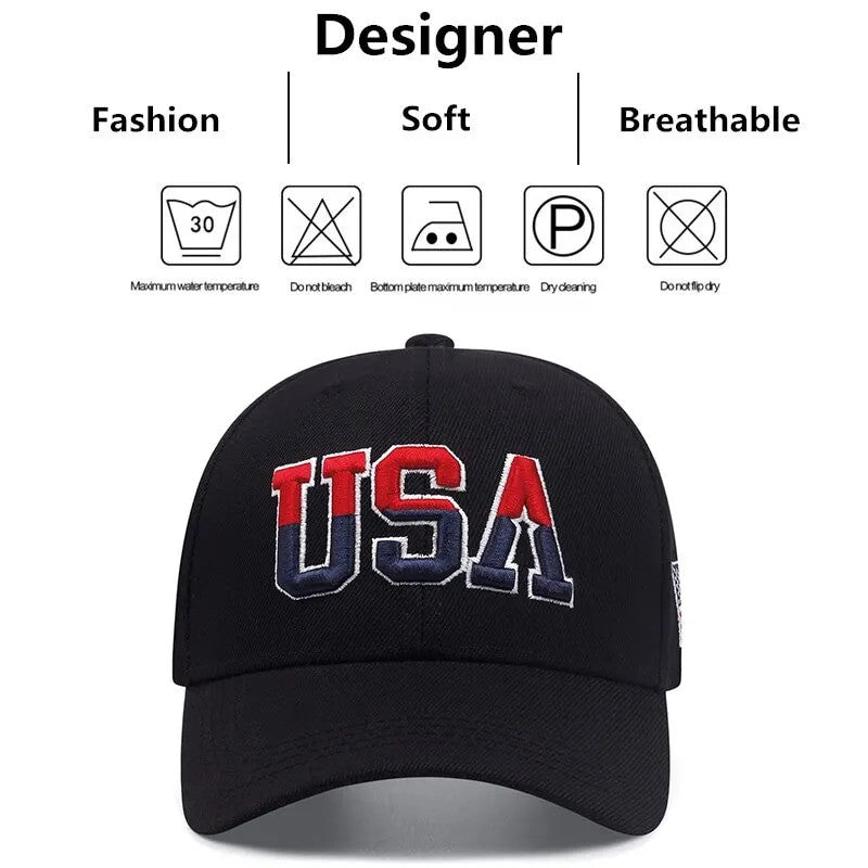 USA Embroidered Fashion Fastball Classic Caps