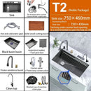Stainless Steel Kitchen Waterfall Touch Sink