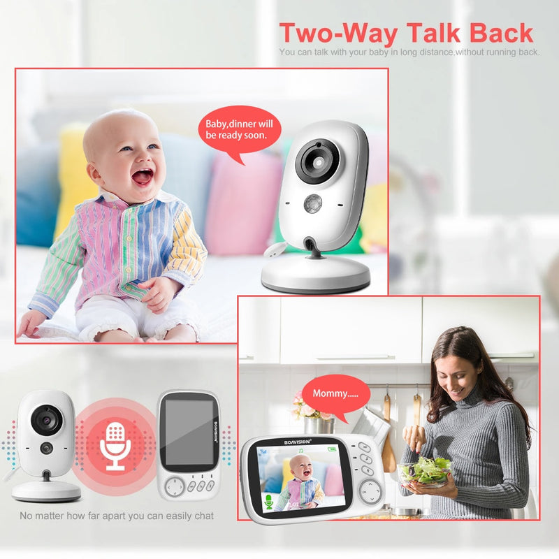 Wireless Baby Video Monitor With 3.2in LCD