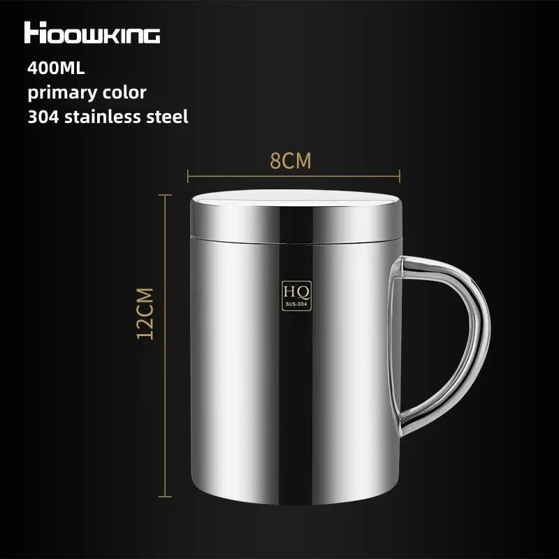 Stainless Steel Double Layer Thermos Cup