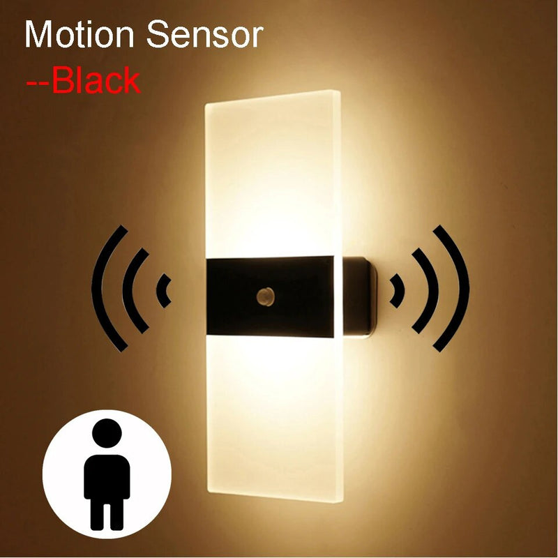 USB Recharge Touch Motion Sensor Wall Lamp