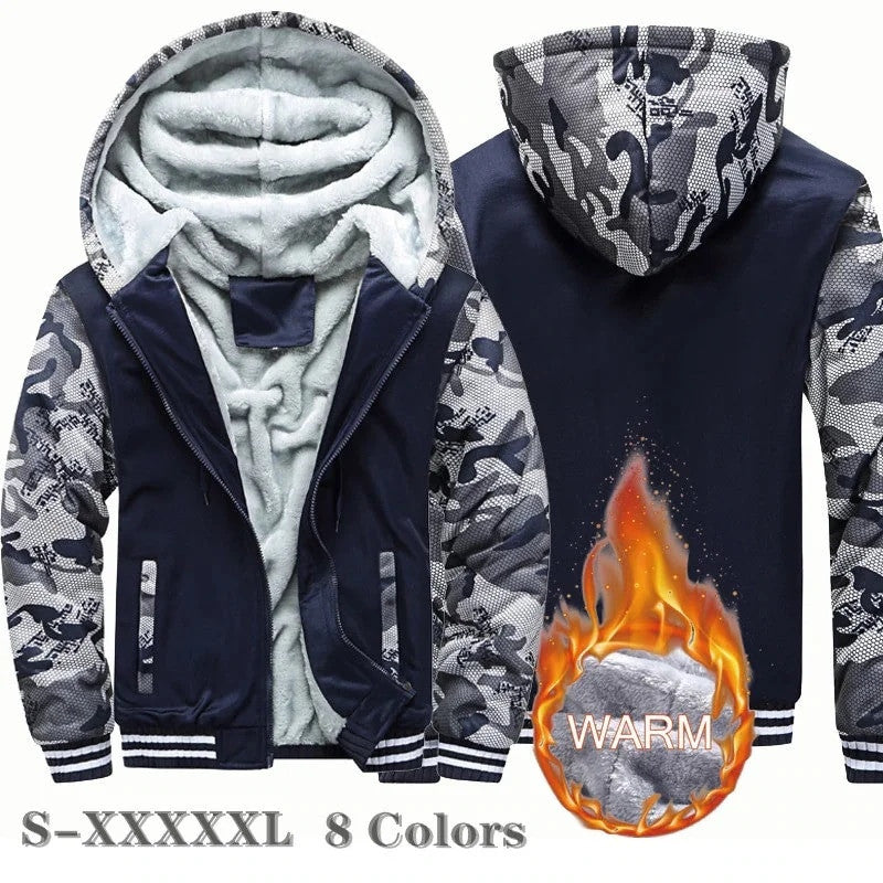 Men's Winter Camouflage Thicken Hooded Jackets