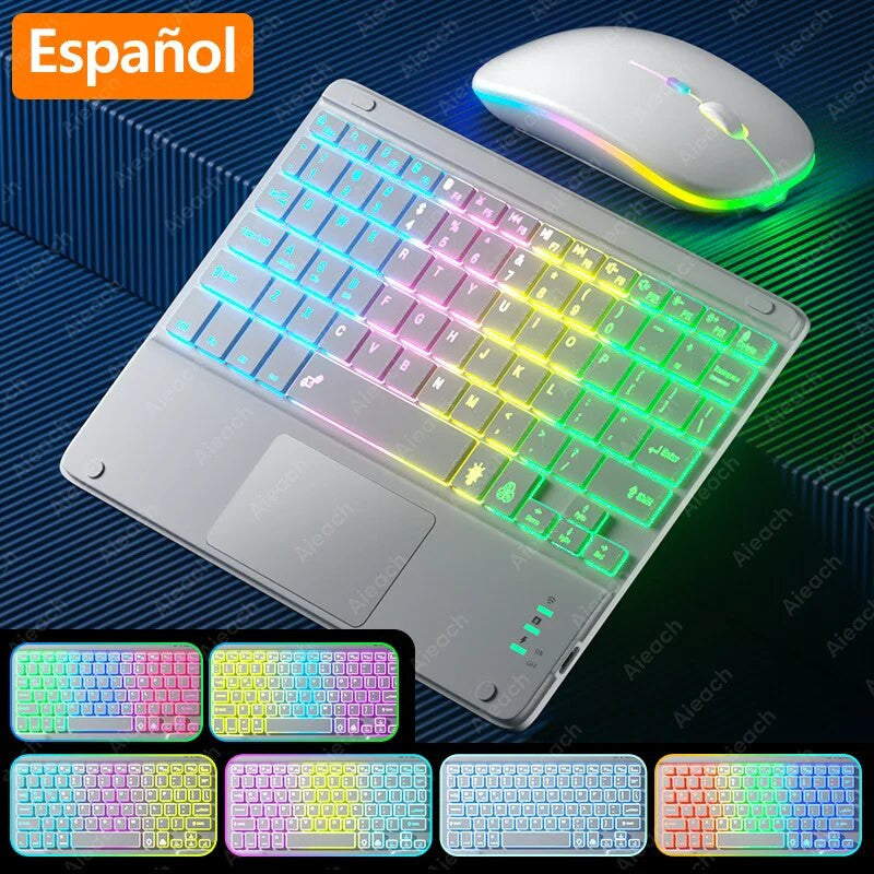 Rechargeable Wireless Bluetooth Keyboard with Touchpad