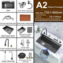 Stainless Steel Kitchen Waterfall Touch Sink